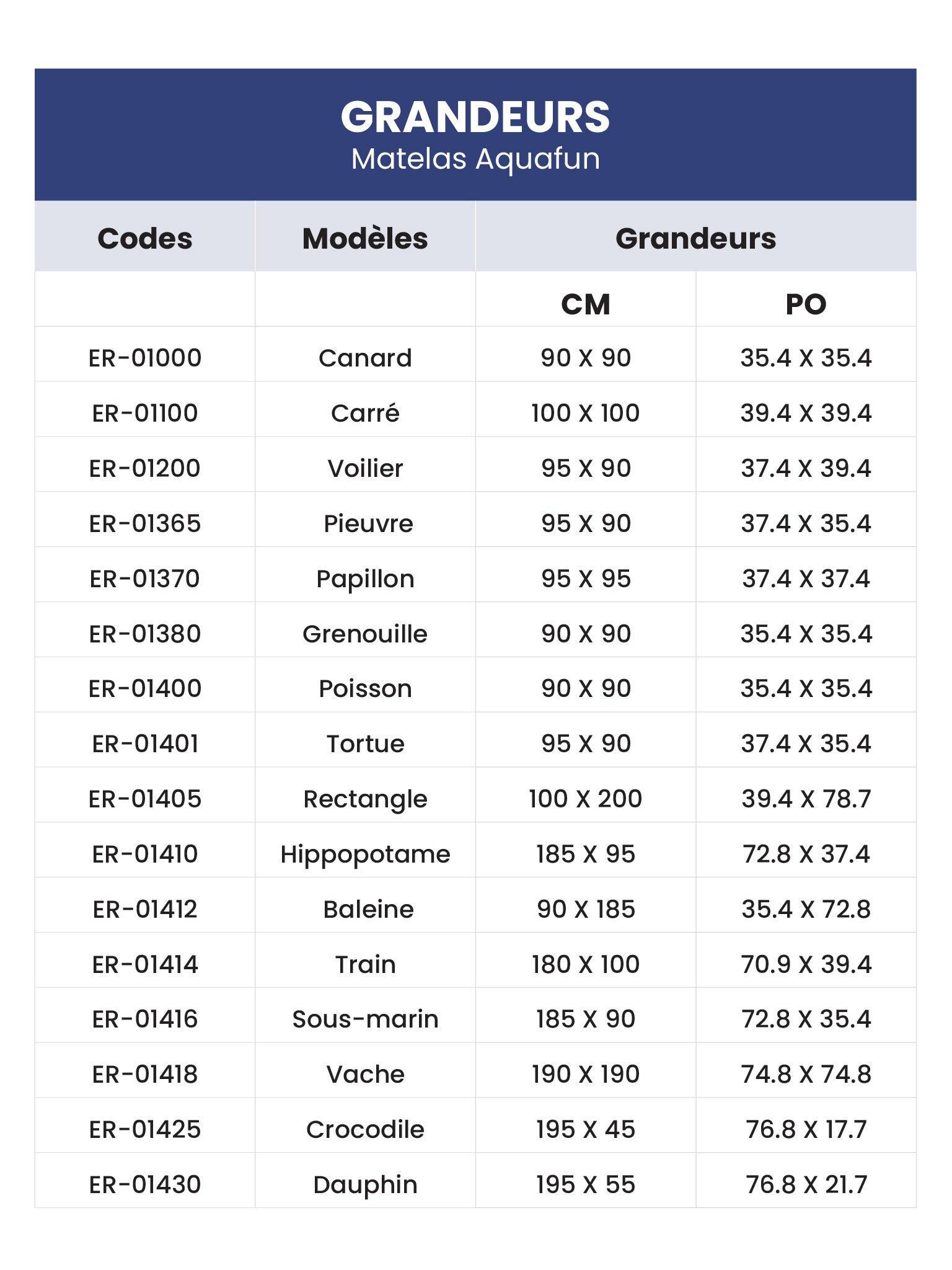 Matelas Aquafun (couleurs variées)