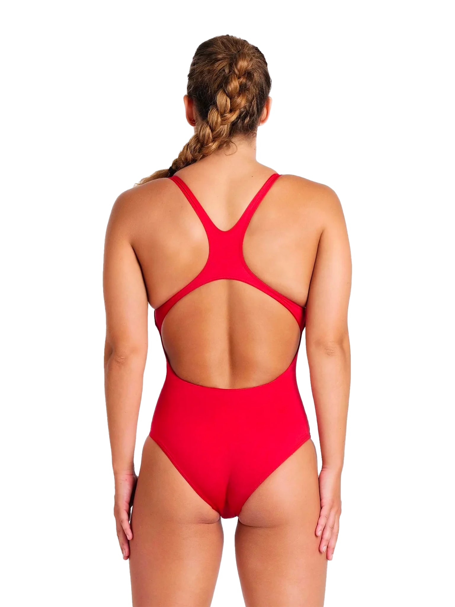 Maillot de bain une-pièce Team Swim Pro back Solid pour femmes - Rouge