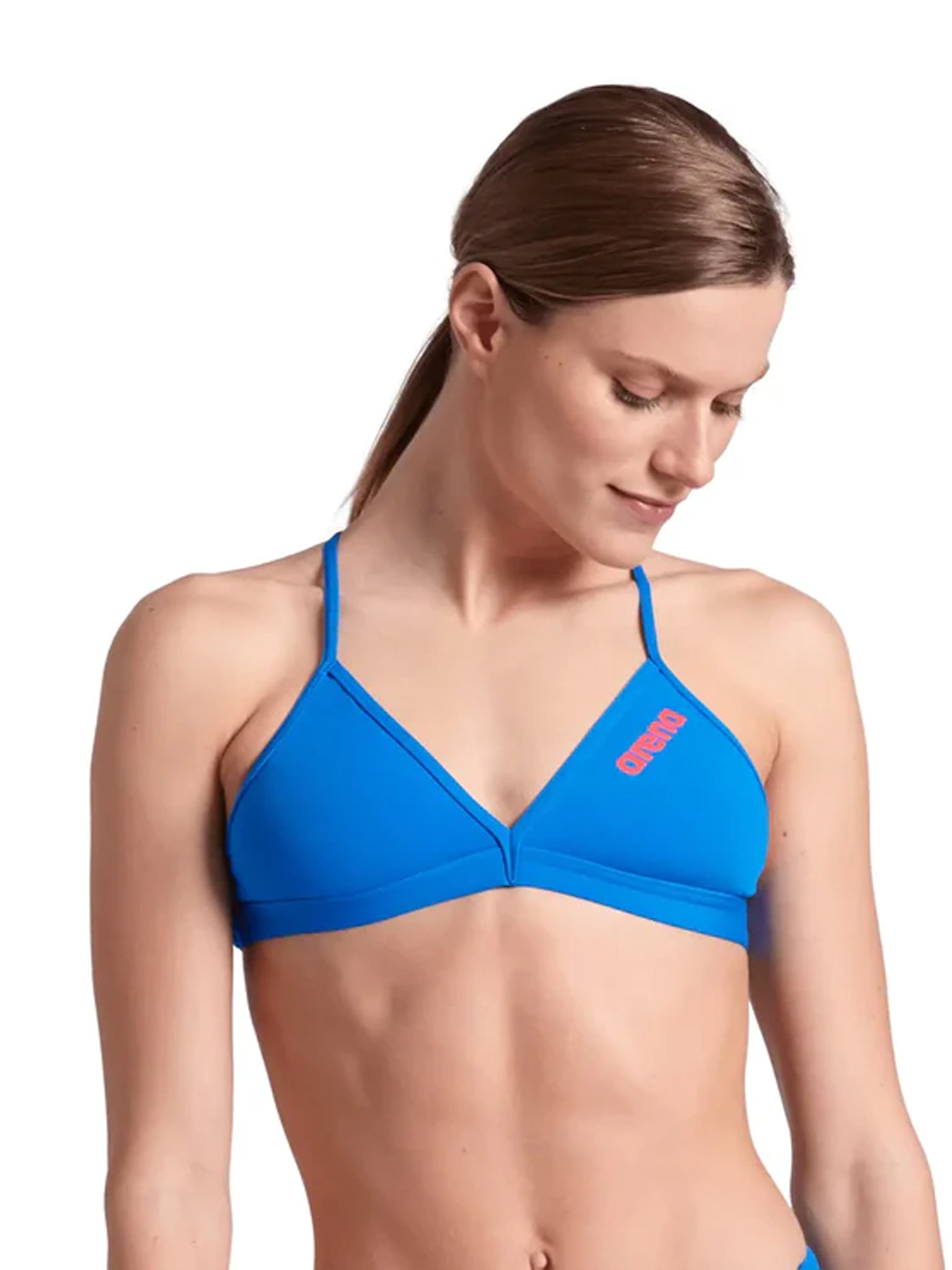 Women&#39;s Performance Solid Team Tie Back Swimsuit Top - Blue River