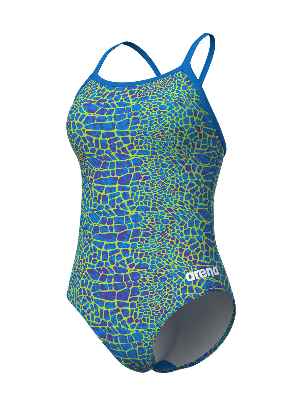 Maillot de bain une-pièce Snakeskin Lightdrop Back pour femmes - Blue Cosmo/Multi Blue Cosmo