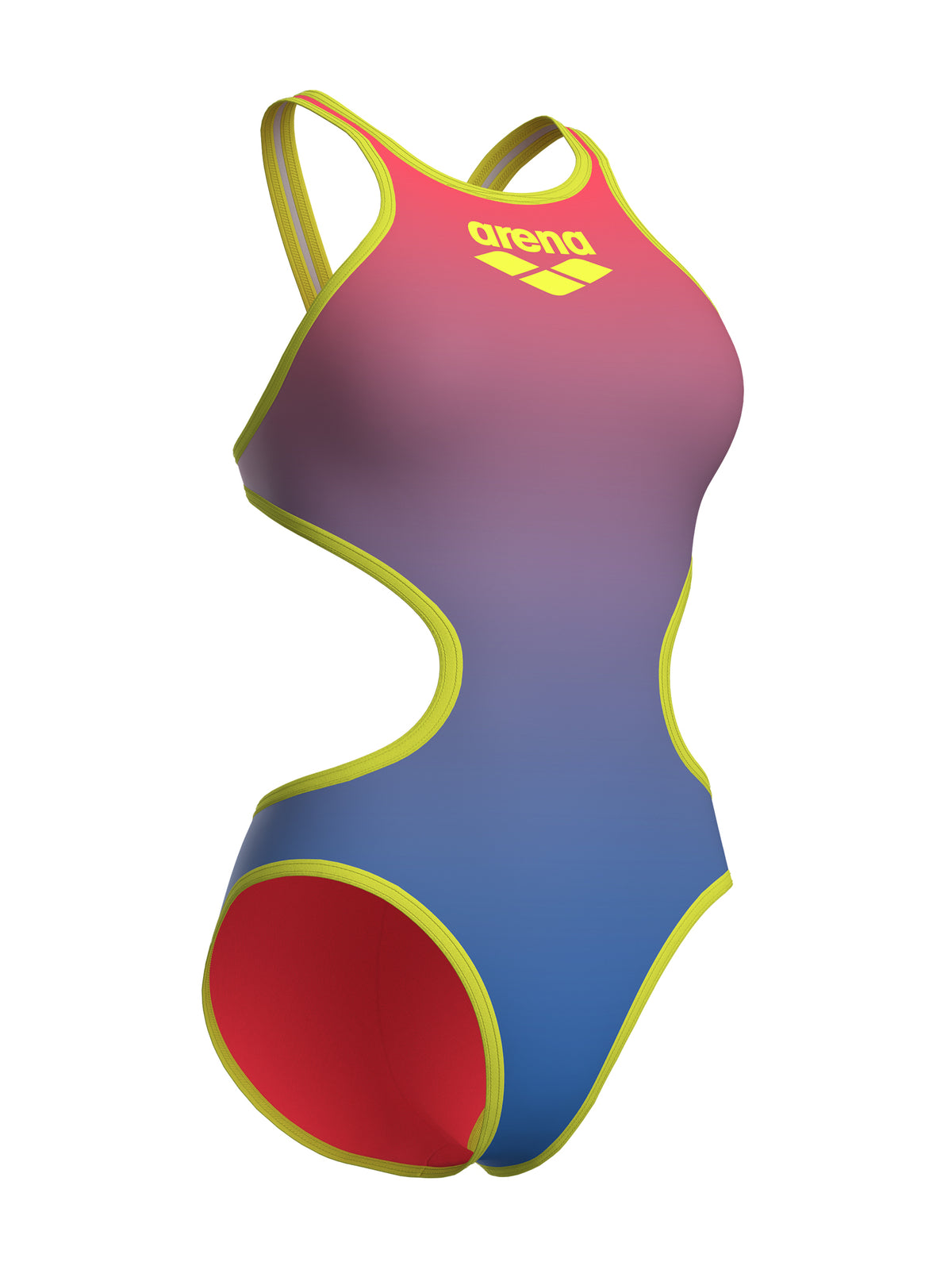 Women’s One Print Tech Back One-Piece Swimsuit – Multi Bright Coral/Royal/Soft Green