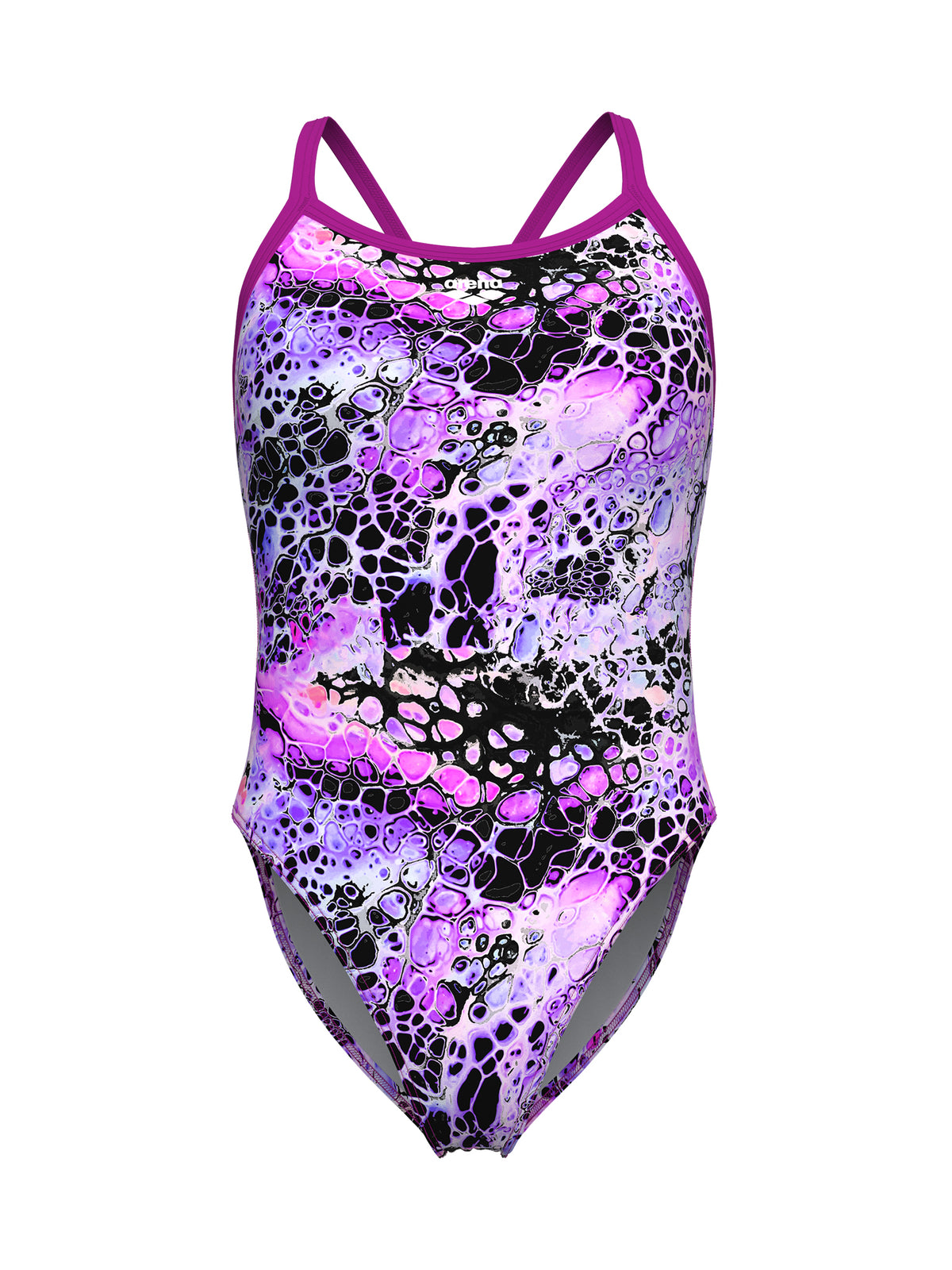 Maillot de bain une-pièce Earthview Xcriss Cross pour femmes - Rose/Multi Very Fuchsia