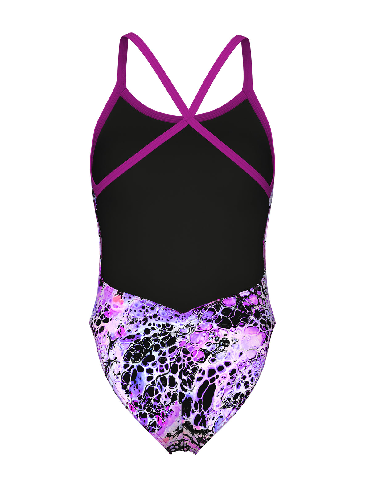 Maillot de bain une-pièce Earthview Xcriss Cross pour femmes - Rose/Multi Very Fuchsia