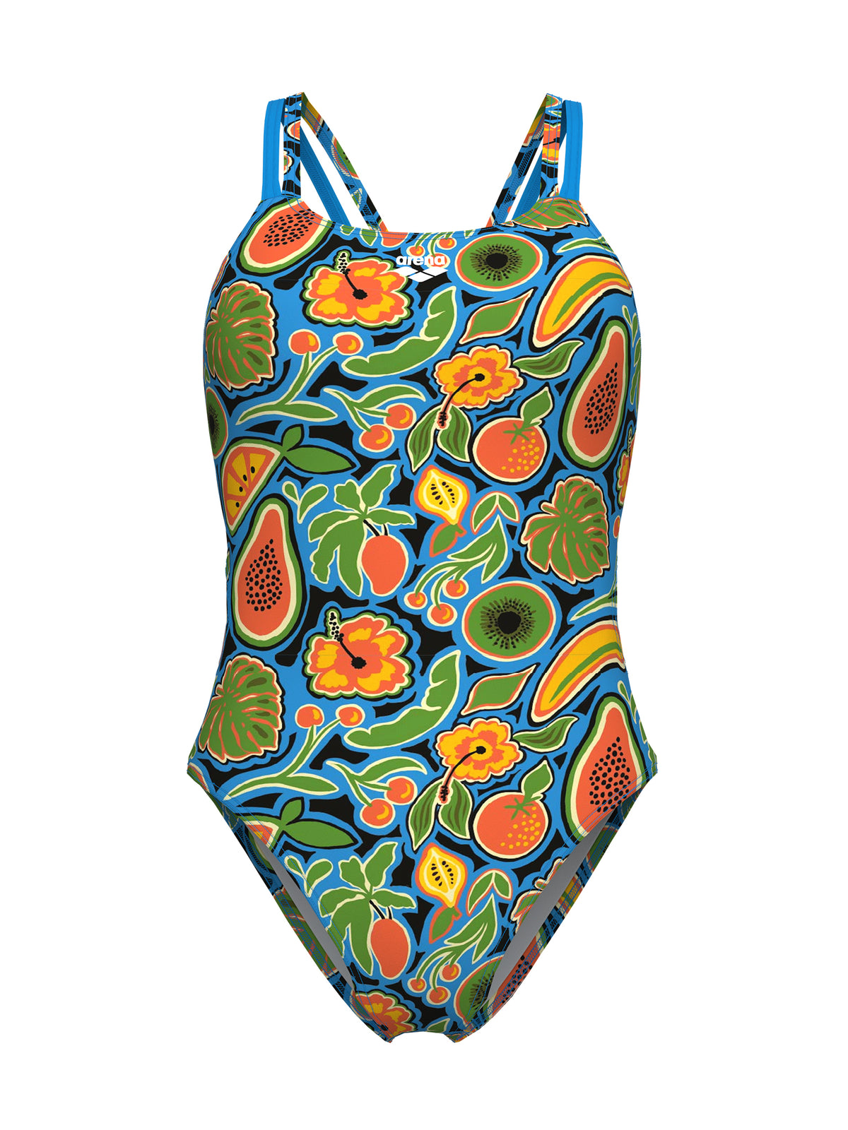 Maillot de bain une-pièce Fruits Lace Plus Back pour femmes - Multi Turquoise/Multi