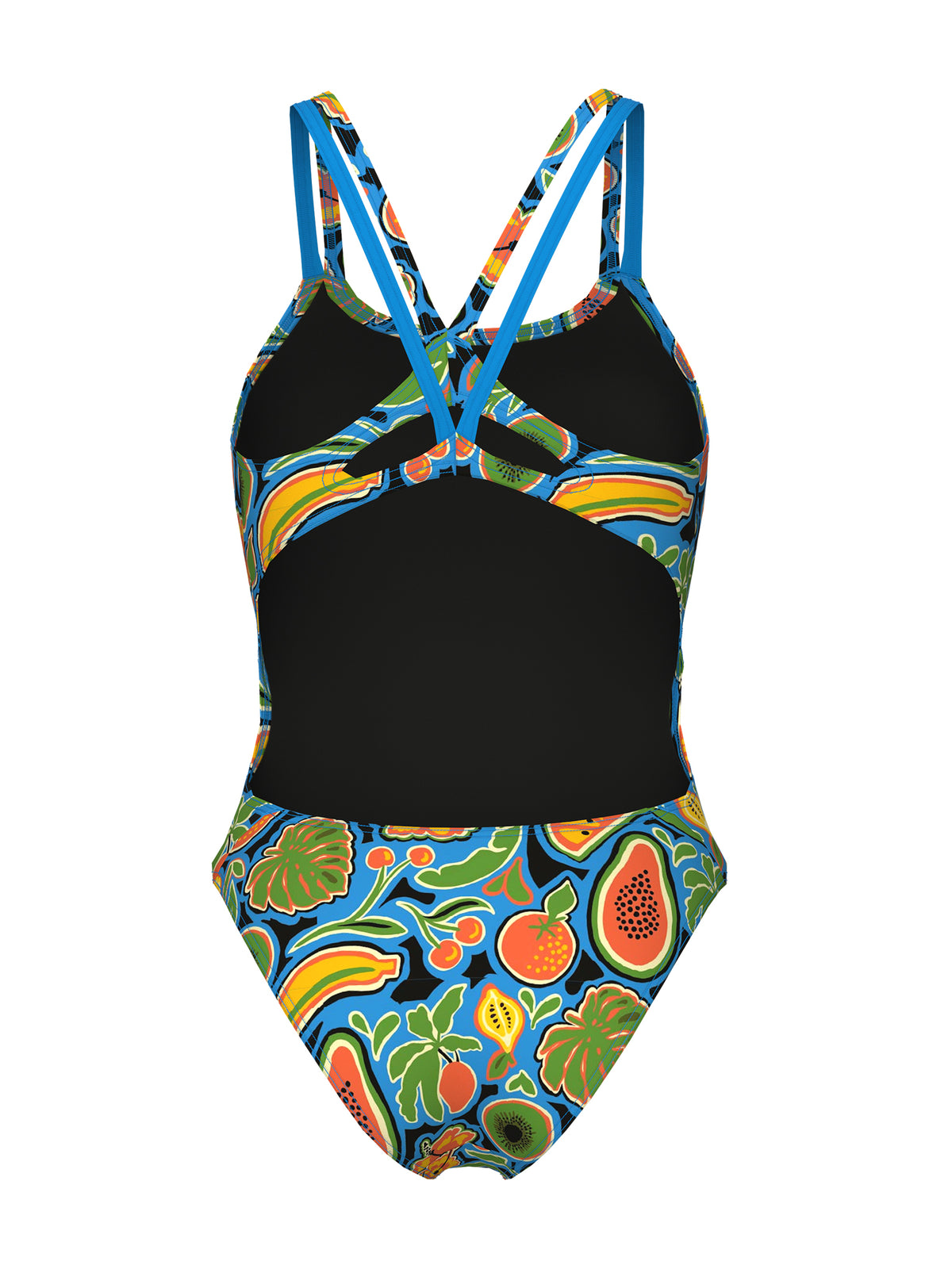 Maillot de bain une-pièce Fruits Lace Plus Back pour femmes - Multi Turquoise/Multi