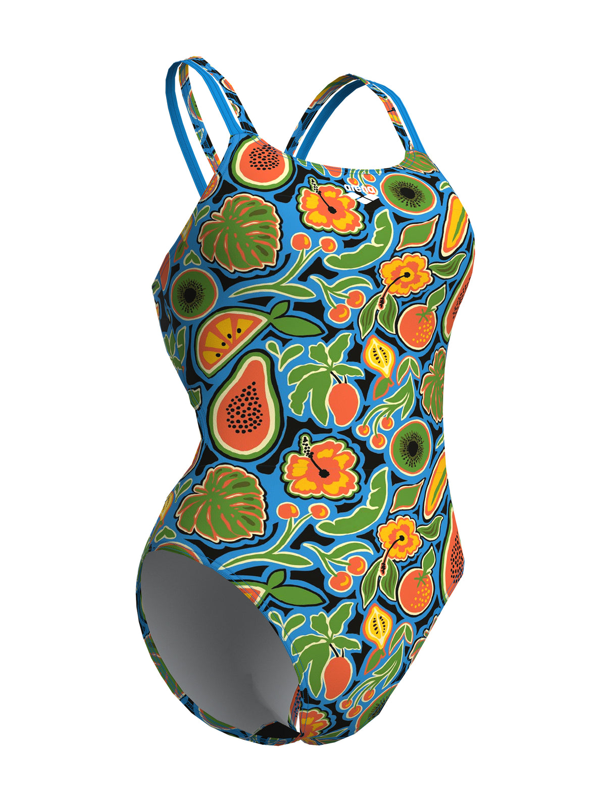 Maillot de bain une-pièce Fruits Lace Plus Back pour femmes - Multi Turquoise/Multi