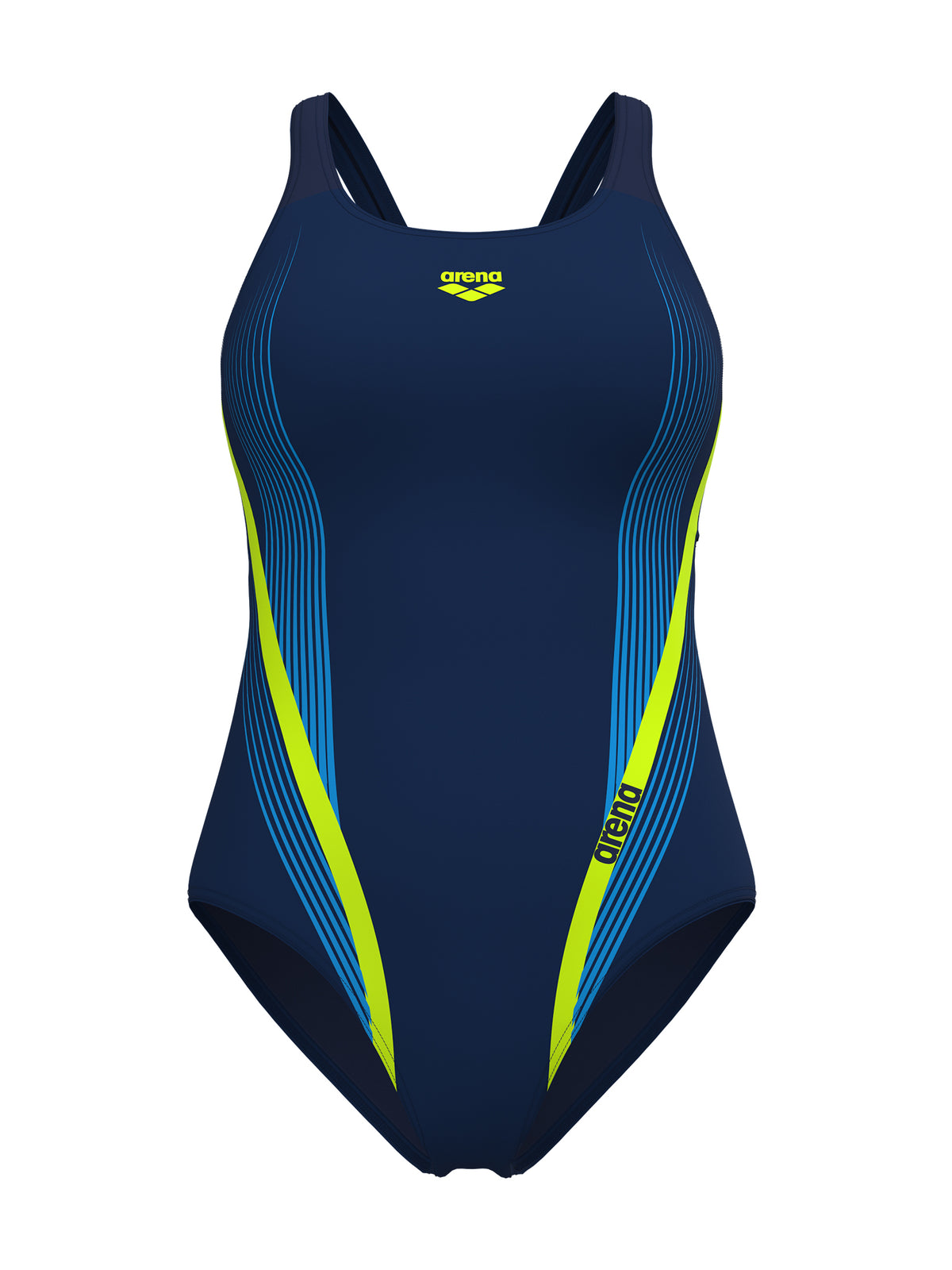 Maillot de bain une pièce Dynamic Swim Pro Back pour femmes – Marine/Artic Lime