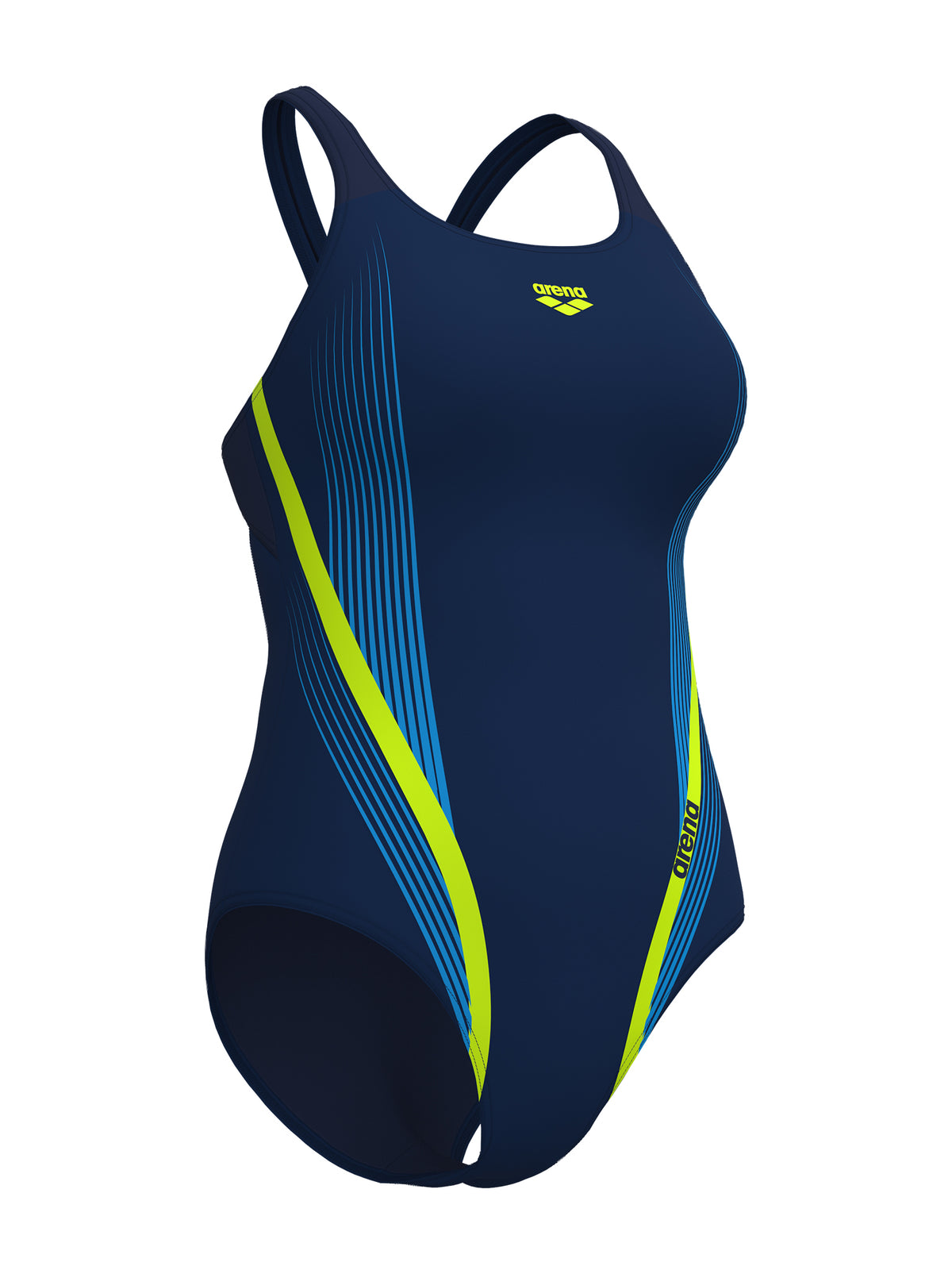 Maillot de bain une pièce Dynamic Swim Pro Back pour femmes – Marine/Artic Lime