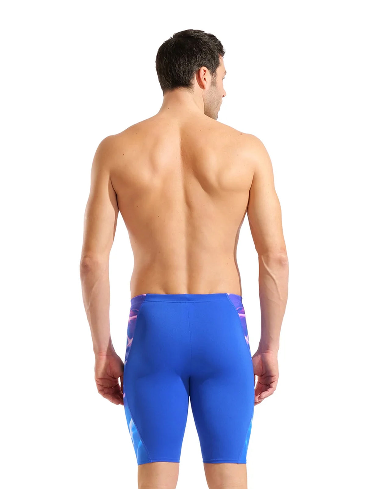 Men’s Earth Swim Jammer – Neon Blue/Multi Neon Blue
