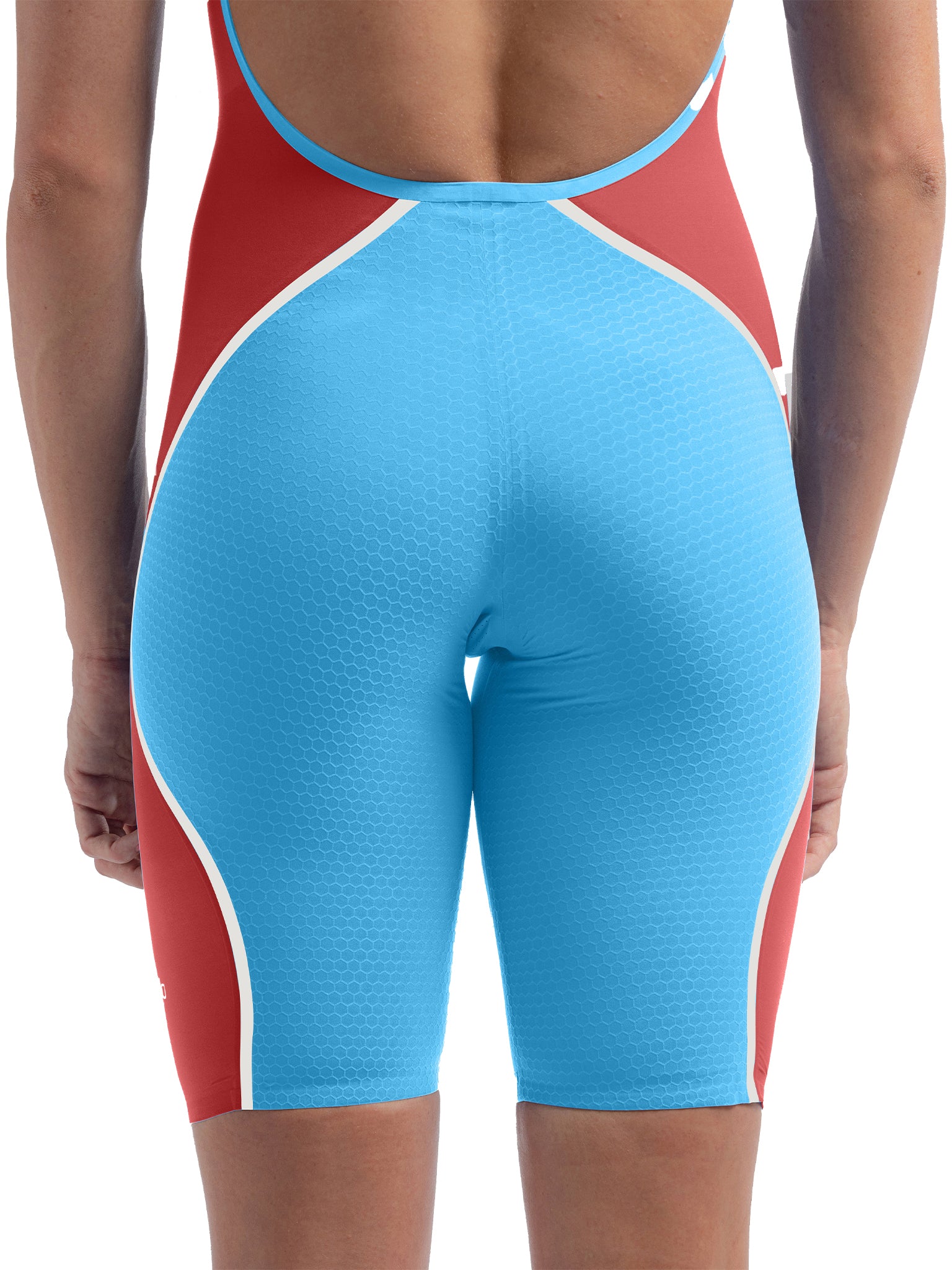 Maillot de compétition Fastskin LZR Pure Intent 2.0 Kneeskin Open Back pour femmes - Picton Blue