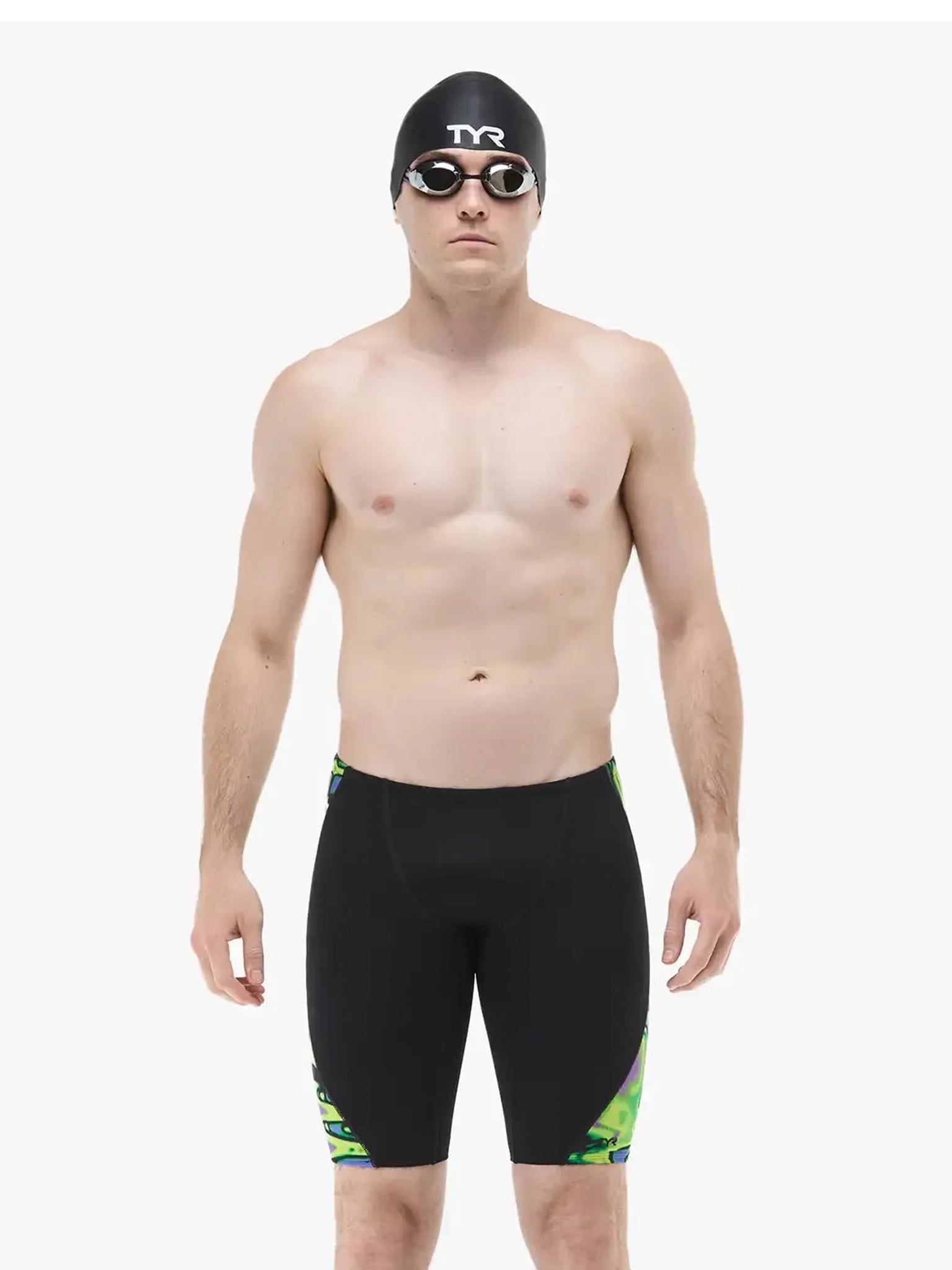 Jammer de natation Durafast Elite Flux pour hommes - Lime/Multi