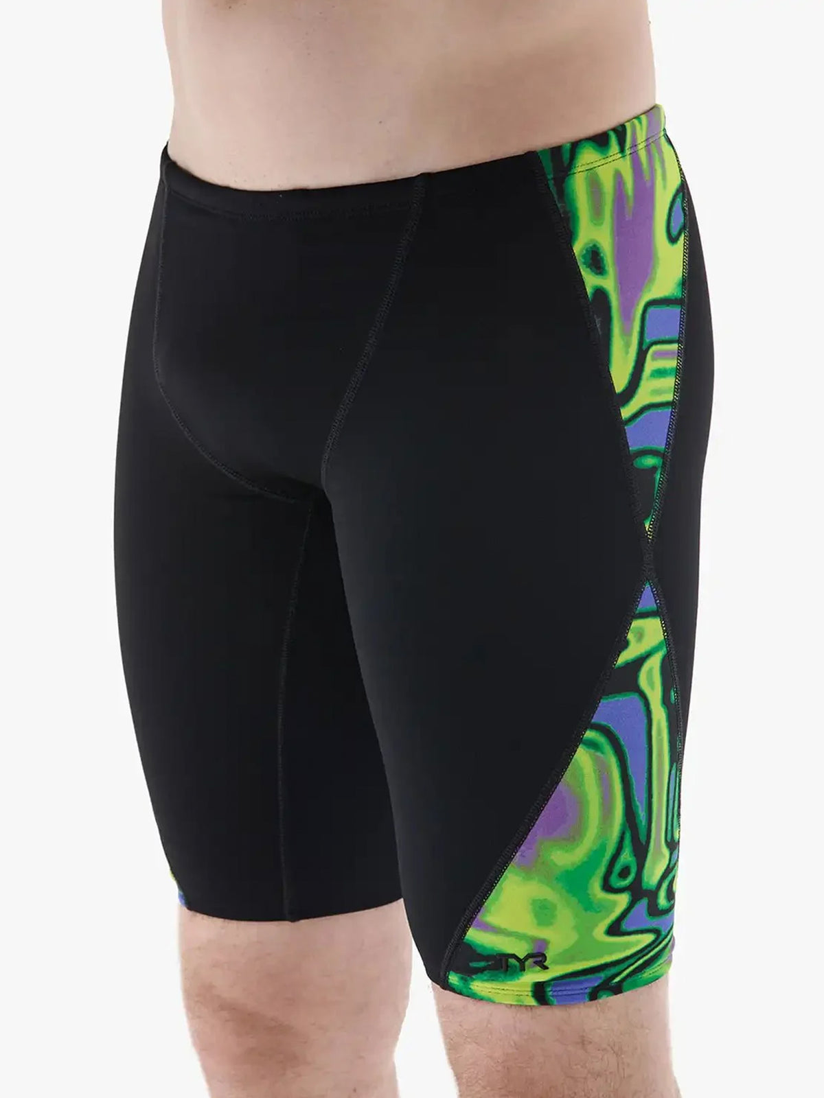 Jammer de natation Durafast Elite Flux pour hommes - Lime/Multi