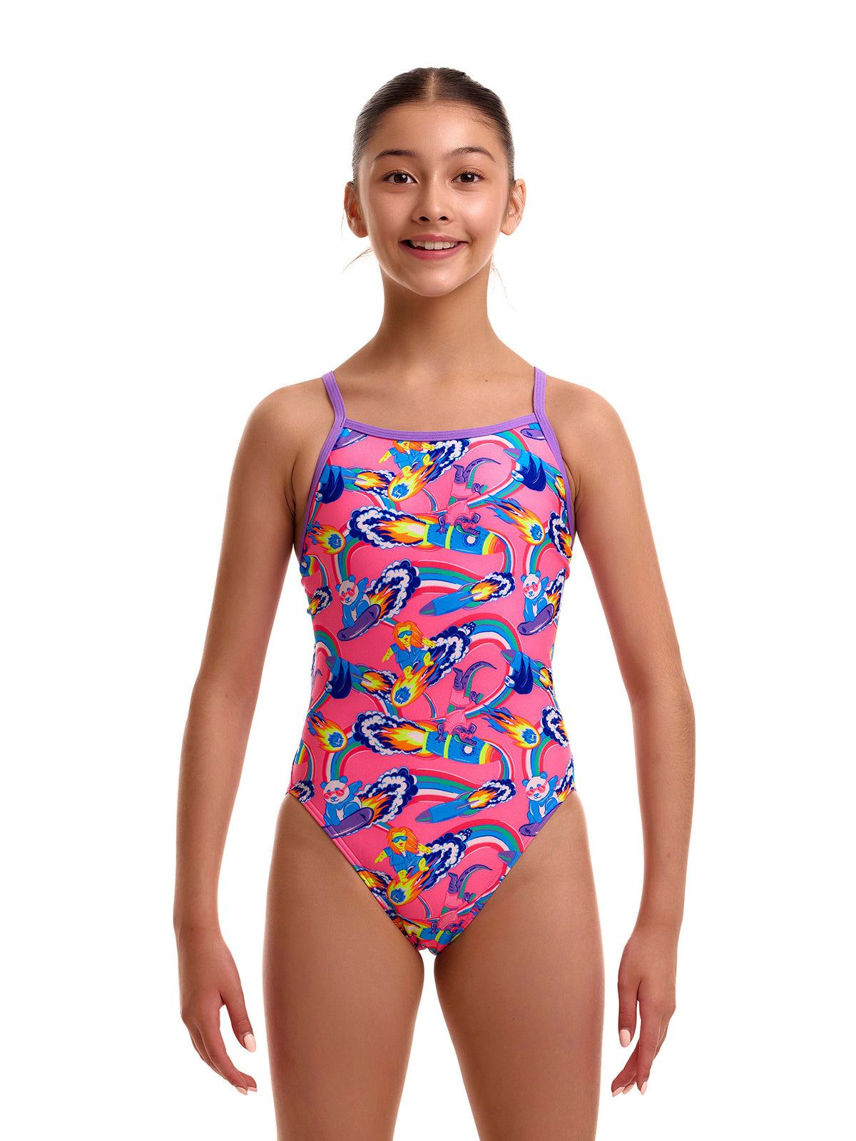 Maillot de bain une-pièce Single Strap pour filles - Sweet Surfers
