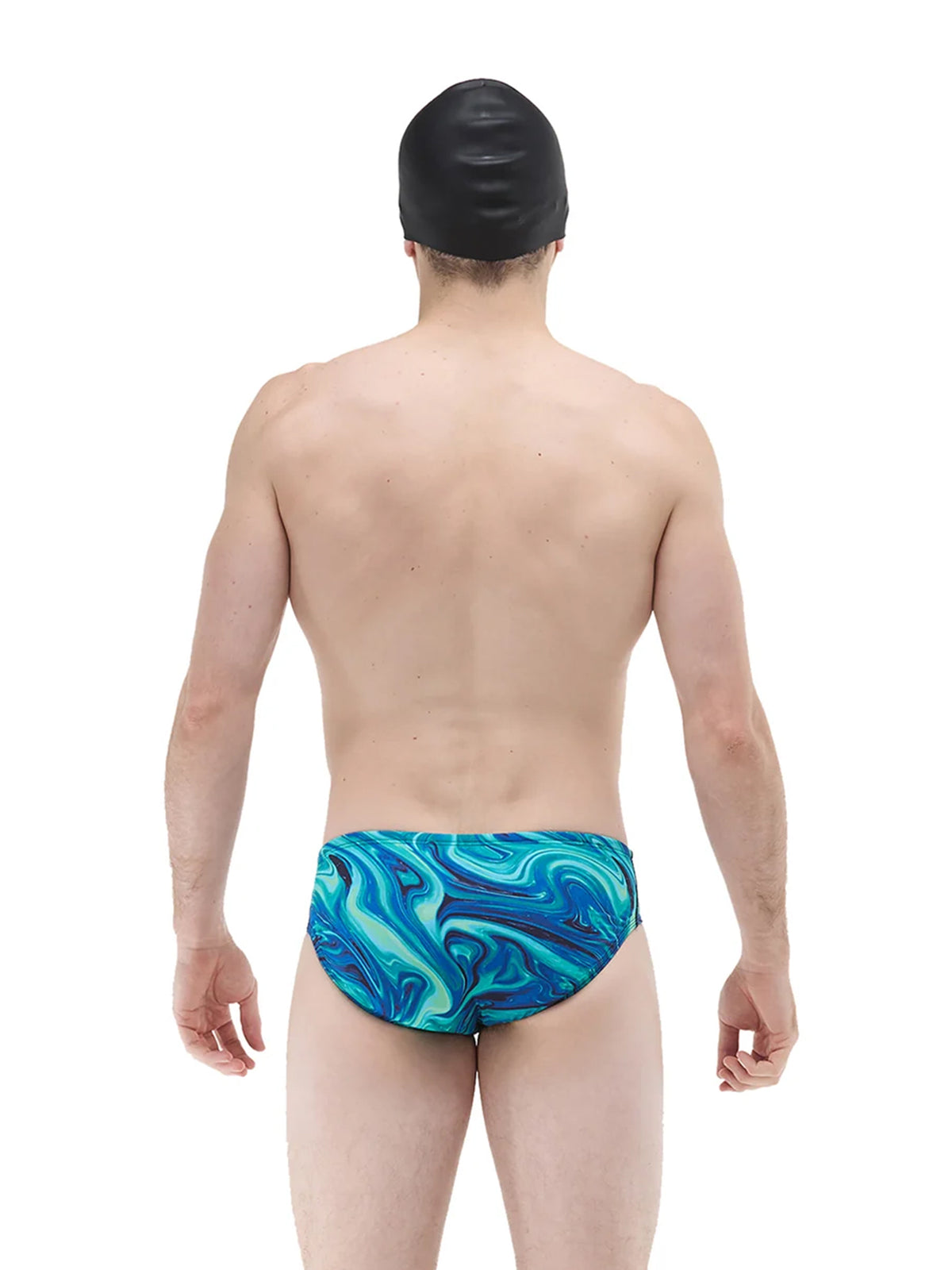 Men's Durafast Elite Olea Swim Brief - Blue/Green