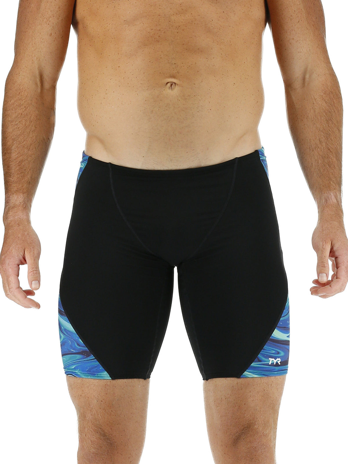 Jammer de natation Durafast Elite Olea pour hommes - Bleu/Vert