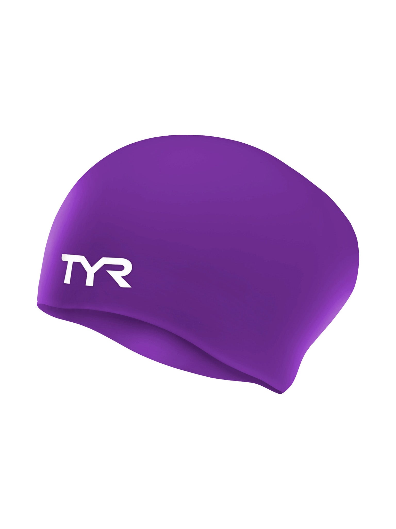 Bonnet de natation pour cheveux longs en silicone - Mauve