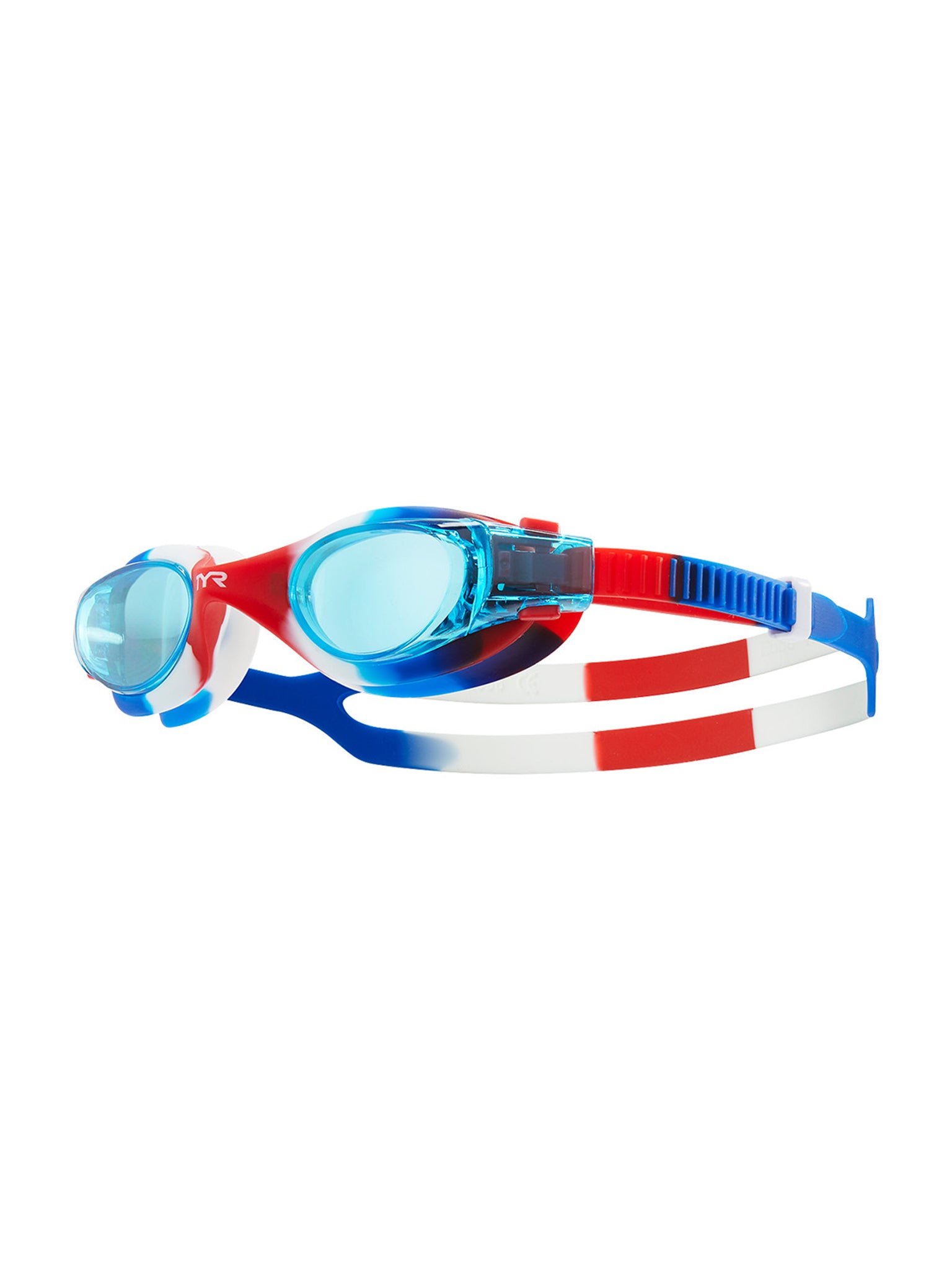 Lunettes de natation Vesi Tie-Dye pour enfants - Bleu/Rouge