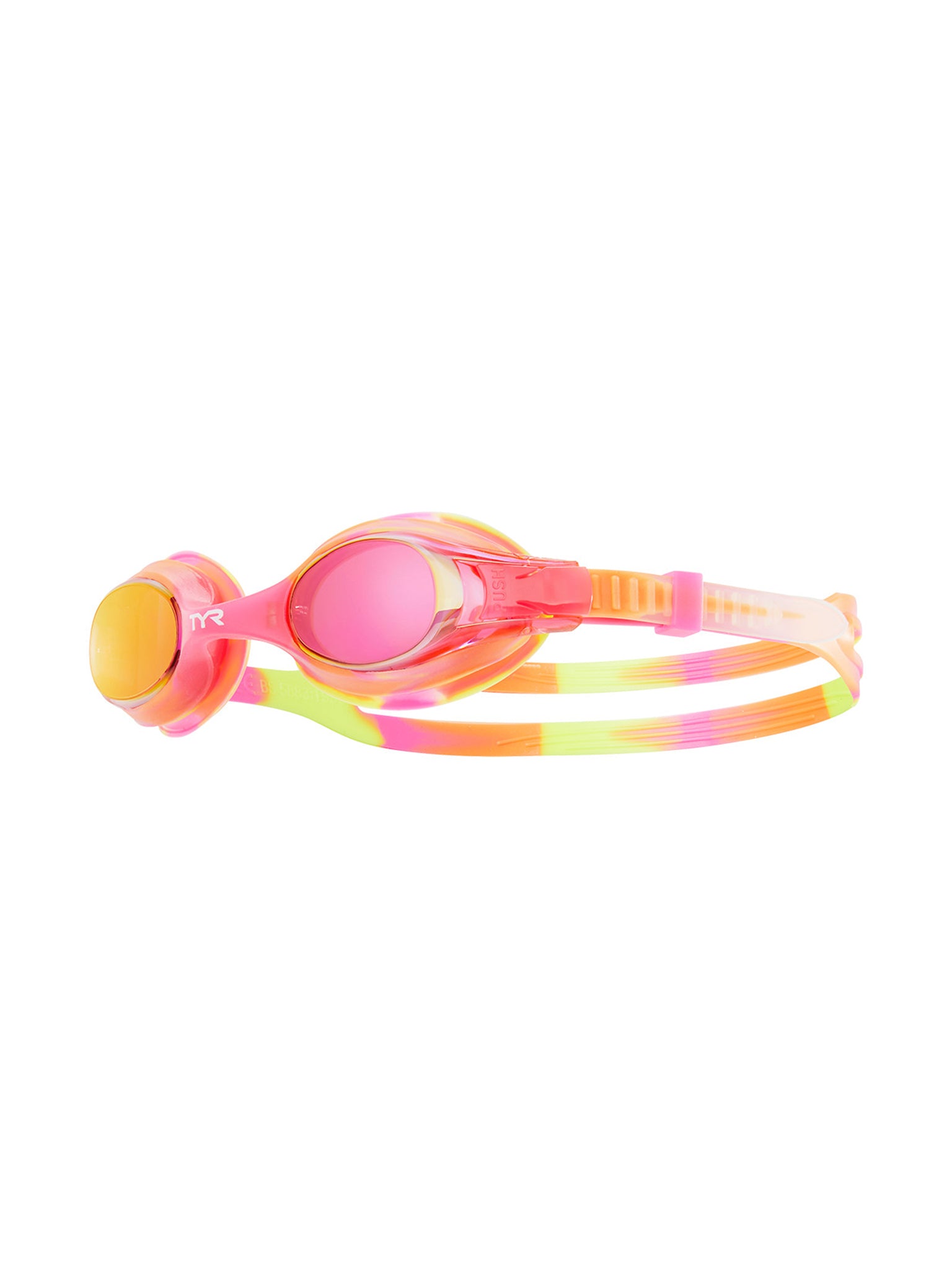 Lunettes de natation Swimple Tie-Dye Miroir pour enfants - Rose/Jaune/Orange