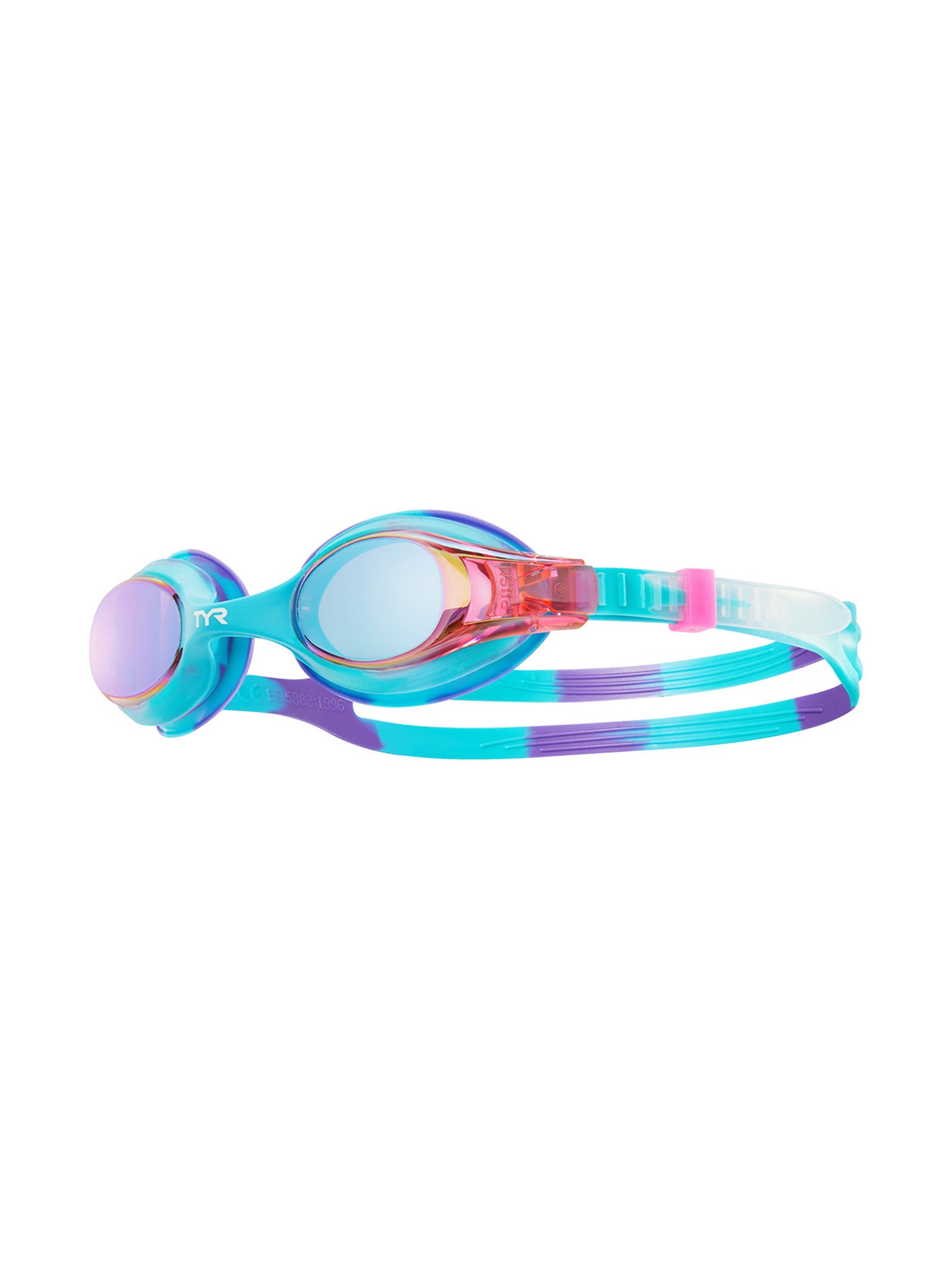 Lunettes de natation Swimple Tie-Dye Miroir pour enfants - Mauve/Turquoise/Rose