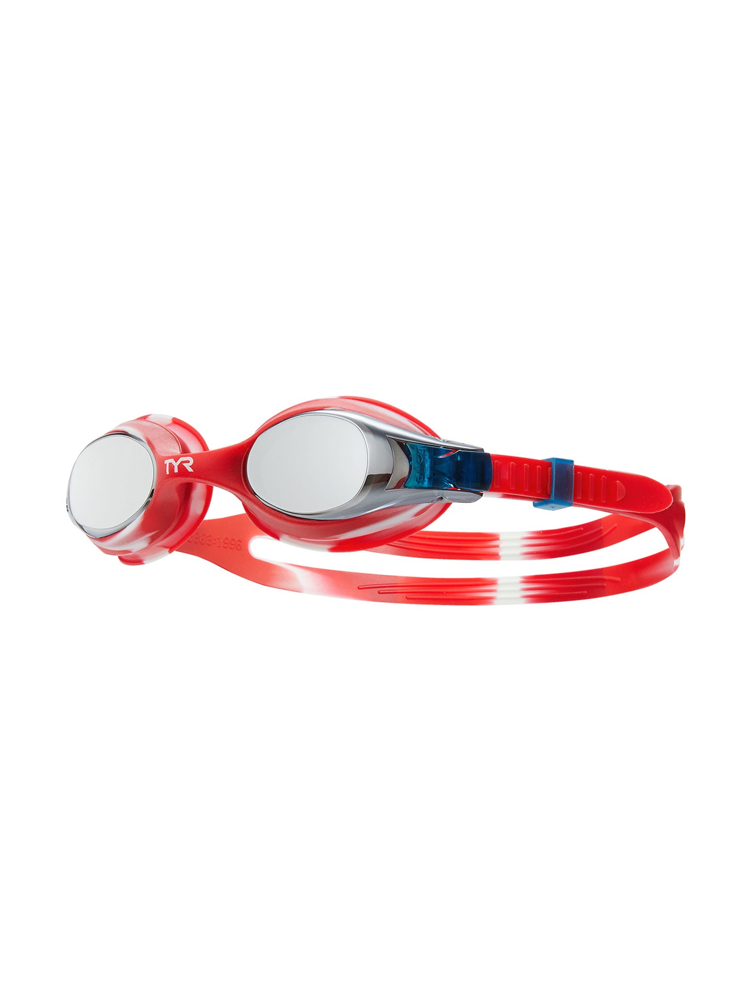 Kid's Swimple Tie-Dye Mirrored Swim Goggles - Silver/Red/Blue 