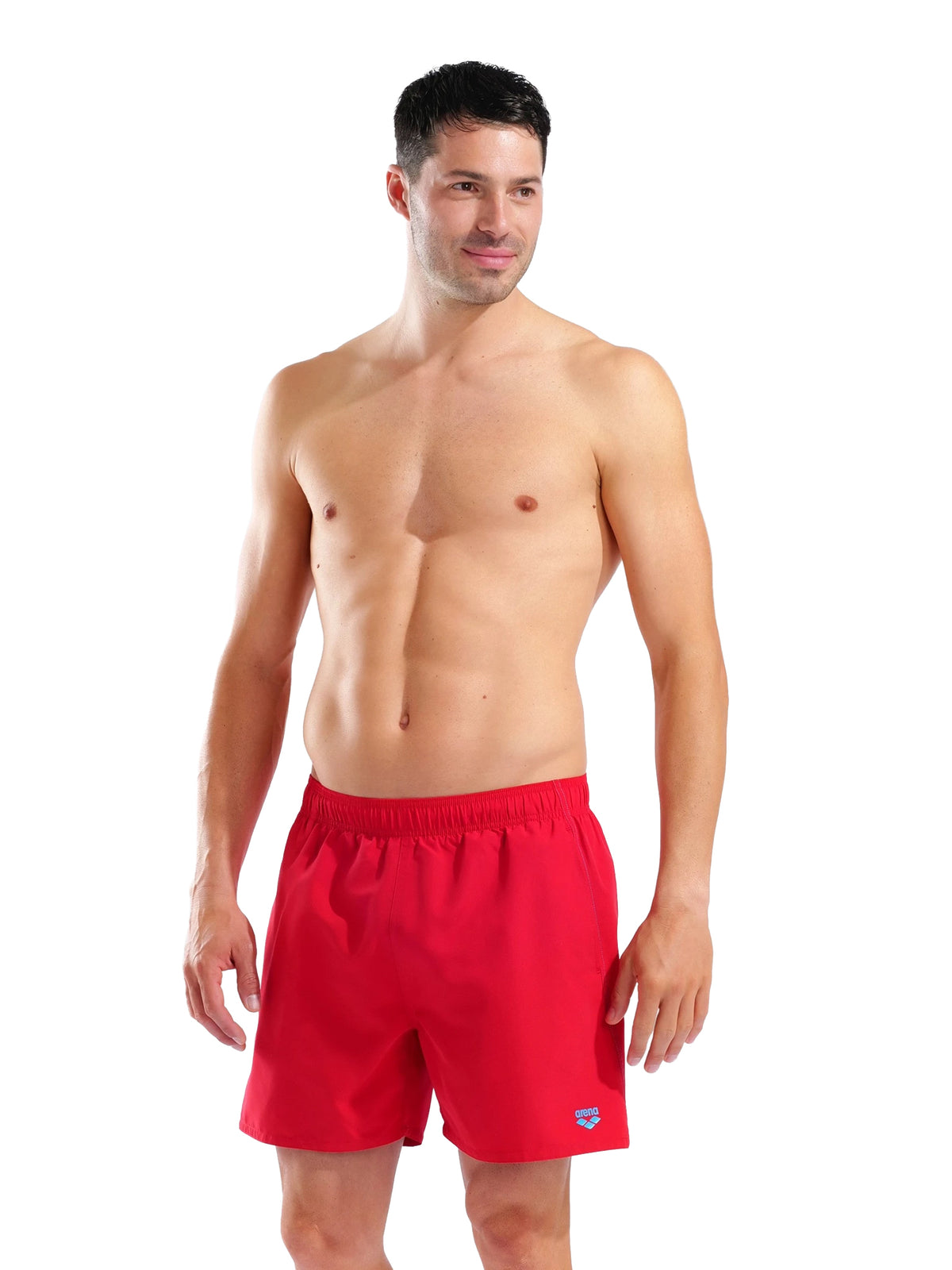 Short de bain 16 pouces Fundamentals R pour hommes - Rouge/Neon Blue